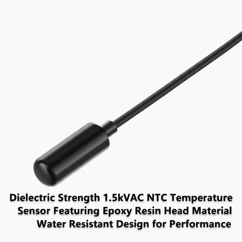 Dielectric Strength 1.5kVAC NTC Temperature Sensor Featuring Epoxy Resin Head Material Water Resistant Design for Performance